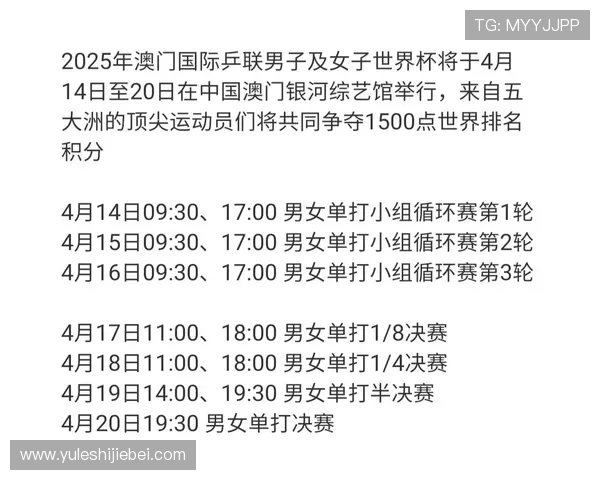 乒乓球世界杯每几年一次,了解赛事周期和参赛资格的详细介绍 乒乓球世界杯每几年一次,了解赛事周期和参赛资格的详细介绍